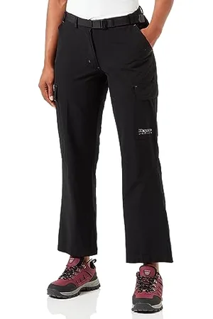 DEPROC-Active Deproc Damen Softshellhose Outdoorhose Trekkinghose Wasserdicht KENORA Long Wanderhose, Black, 32 DE/Kurze Schlauch Größe