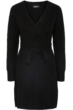 Pieces® Damen Pcellen Ls Wrap Knit Dress Noos Bc, , M