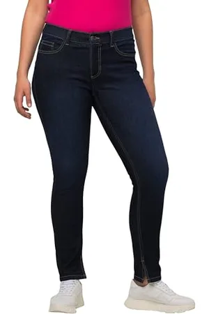 Ulla Popken Damen Sarah, schmales Bein, High Waist, recycelt Jeans, , 42