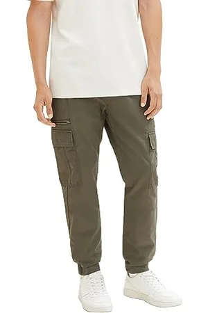 TOM TAILOR Herren 1037550 Regular Fit Cargo Hose aus Baumwolle, 10415-Dusty Olive Green, S