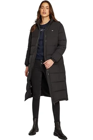 Tommy Hilfiger Damen Daunenmantel Maxi Essential Puffer Knielang, (Black), XS