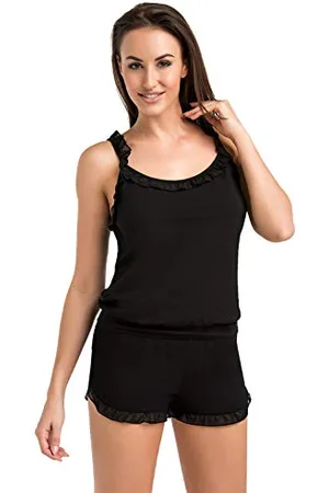 Teyli Sommer-Pyjama-Set Damen Kurz - Schlafshorts und Top - Bequem & Stilvoll - Schlafanzug Damen Kurz - Pyjama Damen Kurz - Atmungsaktive Viskose - Verschiedene Größen & Farben S
