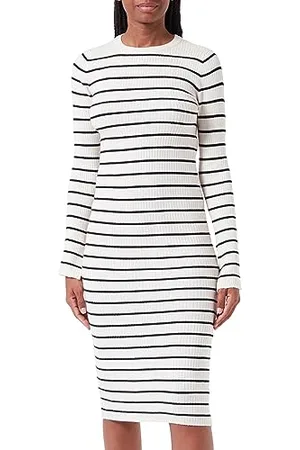 VERO MODA Damen Vmgold Rib Long Ls O-neck Dress, , L