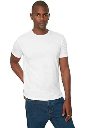 Trendyol Herren Basics Regular Standard Rundhalsausschnitt Gestrickt T-Shirt, , XL
