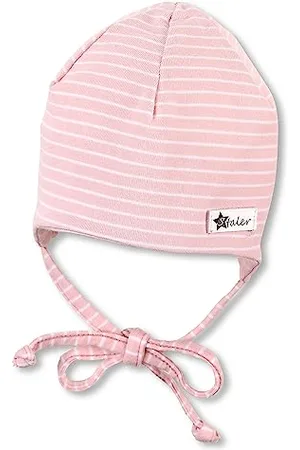 Sterntaler OCS Beanie Ringel - weiche Beanie Mütze aus Singlejersey (Bio) mit dezenten Streifen - Mädchen Kopfbedeckung - Baby und Kinder Übergangsmütze mit Bindeband - , Größe 41
