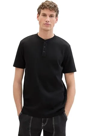 TOM TAILOR Herren Basic Henley T-Shirt, , XS
