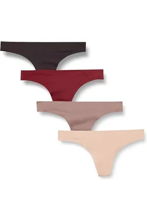 Amazon Damen Tanga-Unterwäsche aus nahtlos verbundenem Stretch, 4er-Pack, , 40