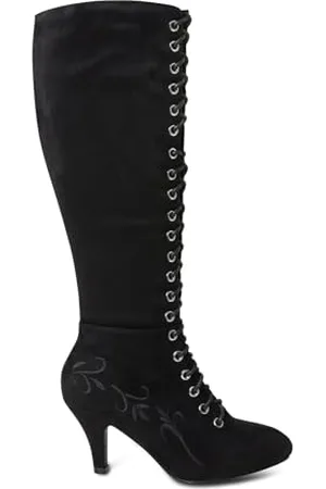 Joe Browns Damen Boho bestickte Schnürstiefel aus Wildlederimitat Kniehohe Stiefel, , 37 EU Weit