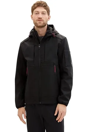TOM TAILOR Herren Softshell-Jacke mit Kapuze, , S