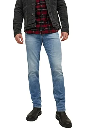 JACK & JONES Herren Jeans JJITIM JJDAVIS JJ 074 - Slim Fit - Blau - , Größe:32W / 32L, Farbvariante: 12229815