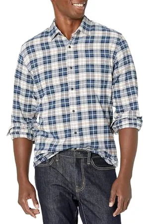 Amazon Herren Langarmhemd aus Flanell (in Übergröße erhältlich), , XS