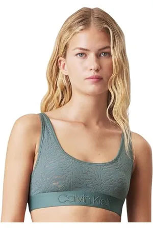 Calvin Klein Damen BH Bralette Unlined Stretch, Blue Performance (Grau), XS