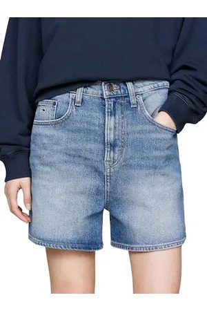 Tommy Hilfiger Damen Jeans Shorts Mom Fit mit Stretch, Blau ( Medium), 26W