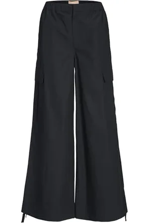 JJXX Damen JXYOKO Cosy Cargo HW Pant NOOS Chino Hose, Black, S