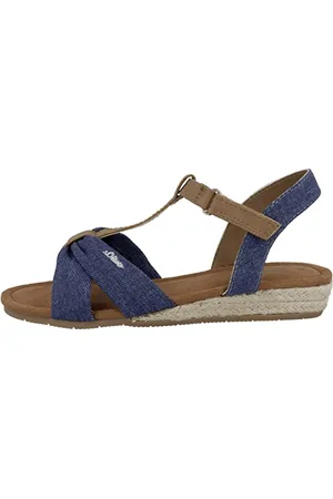 QS by s.Oliver Sandale Sandale 5-5-48211-20 Blau Red Label