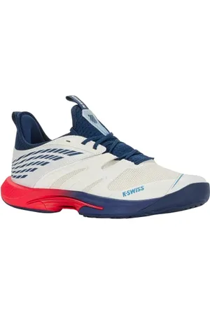 K-Swiss Performance Herren SPEEDTRAC Tennis Shoe, Blanc de Blanc/Blue Opal/Lollipop, 43 EU
