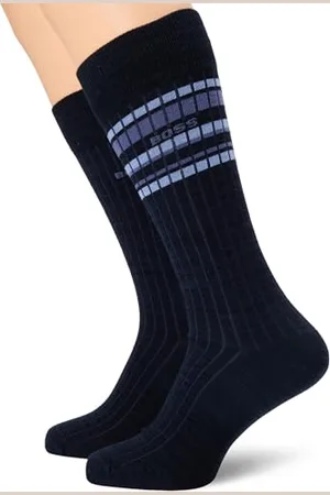 HUGO BOSS Herren 2p Rib Stripe Cc Regular Socks, , 43-46 EU