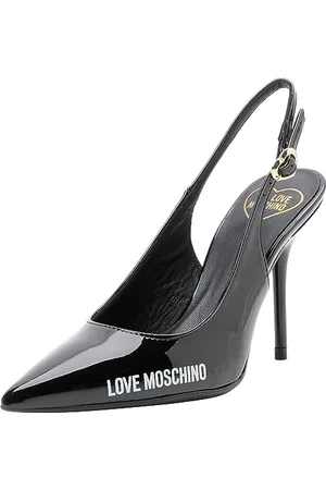 Moschino Damen Absatz-Sandalen, Nero, 40 EU