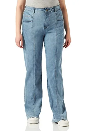Urban classics Damen TB4736-Ladies High Waist Straight Slit Denim Pants Hose, , 33