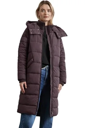 Street one Damen A201975 Gefütterte Lange Jacke,Braun,42