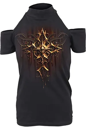 Spiral Damen F764-Tops-Short Sleeve T-Shirt, Black, M