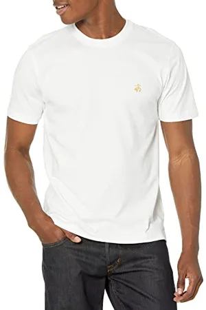 Brooks Brothers Herren-T-Shirt, kurzärmelig, Baumwolle, Rundhalsausschnitt, Logo, , Klein