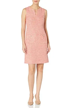 Karl Lagerfeld Damen Sleeveless Tweed Sheath Lssiges Kleid, , 38