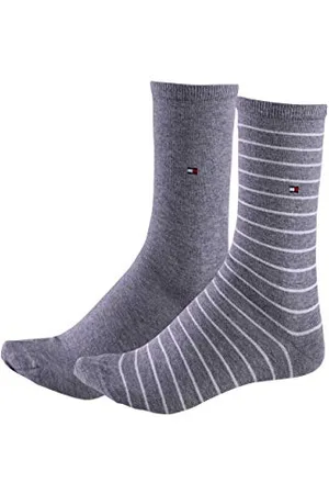 Tommy Hilfiger Damensocken Doppelpack Uni/Ringel Größe 35-38