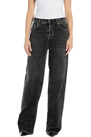 Replay Damen Jeans aus Comfort Denim, Grau (Dark Grey 097), 29W / 32L