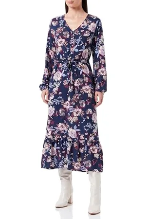 ONLY Damen Onlnova Life L/S Amy Long Dress Aop Ptm, , S
