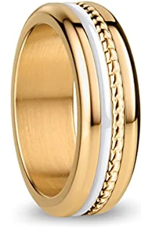Bering Austauschbar Ringkombination für Damen in Gold & Weiß mit einzigartigem Twist- & Change System, Kasai