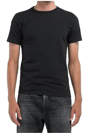Replay Herren T-Shirt Kurzarm Basic, Schwarz (Black 098), M