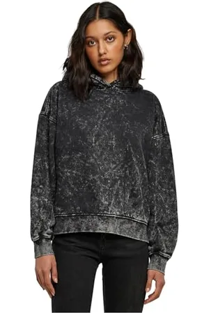 Urban classics Damen Ladies Oversized Towel Washed Hoody Kapuzenpullover, Black, 5XL