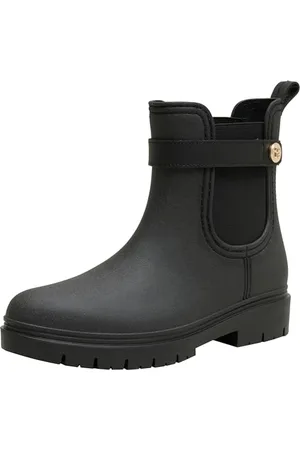 Tommy Hilfiger TH STUD RUBBERISED RAINBOOT ( Regenstiefel Damen, (Black), 38 EU