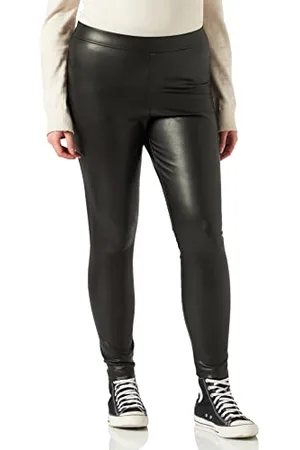 VERO MODA Damen VMGANA MW PL Legging NOOS, Black, L