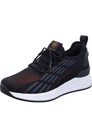 ARA Herren Chicago Sneaker, Blue,ORANGE, 40 EU