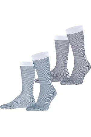 ESPRIT Herren Socken Allover Stripe Multipack M So Baumwolle gemustert 2 Paar, , 43-46