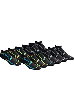 Saucony Herren Rundry Bolt Performance No-Show Socks, Available in M-XXL (6, 18 Pairs) Laufsocken, , L (12er Pack)