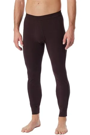 Schiesser Herren Lange Unterhose mit Eingriff Bio Baumwolle-Comfort Fit Unterwäsche, braun-Mel_181840, S