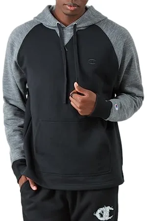Champion Herren Powerblend Fleece Bequemer Hoodie Sweatshirt (Reg groß) Kapuzenpullover, , XL