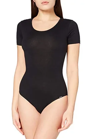 Skiny Damen Kurzarm Cotton Bodies Formender Body, Black, 42