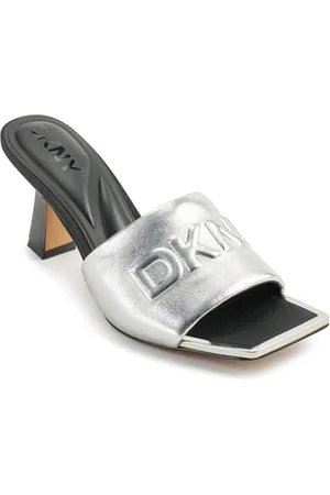 DKNY Damen Keke-Sandal Mule, Silver, 37 EU