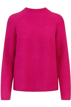 Apart APART Pullover aus Einer Soften Viskose-Mischung mit Kaschmir Allover in Halbpatent gestrickt, pink, 40/42