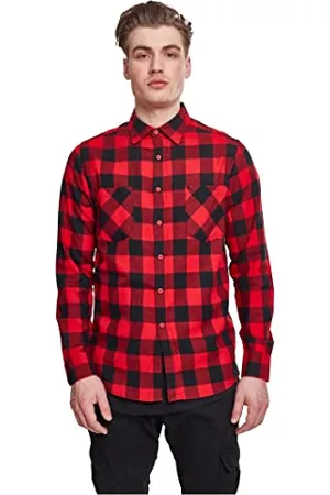 Urban classics Herren Checked Flanell Shirt Hemd, , S EU