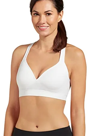 Jockey Damen Active Mid Impact Molded Cup Seamless Bra Sport-BH, Undurchsichtige, , small
