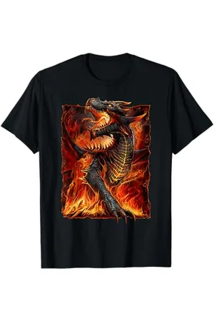 Spiral Gothic Dragon Tribal T-Shirt, , S, Unisex, Kurzarm, Klassisch, Polyester 100%, Imported