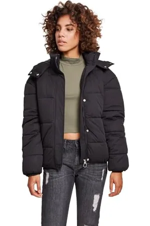 Urban classics Damen TB2377-Ladies Boyfriend Puffer Jacket Jacke, Black, 5XL