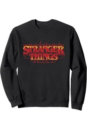 Stranger Things Logo von mit Distressed Flammenmotiv Sweatshirt