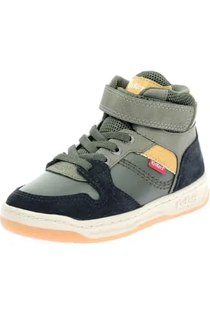 Kickers Jungen Unisex Kinder Kickado Sneaker, Khaki, Marineblau, Camel, 30 EU