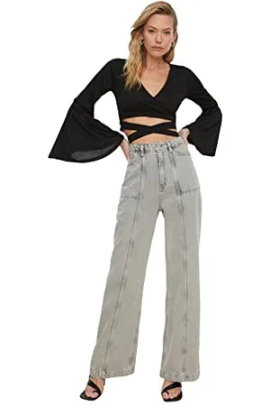 Trendyol Damen Stitch Detailed High Waist 90